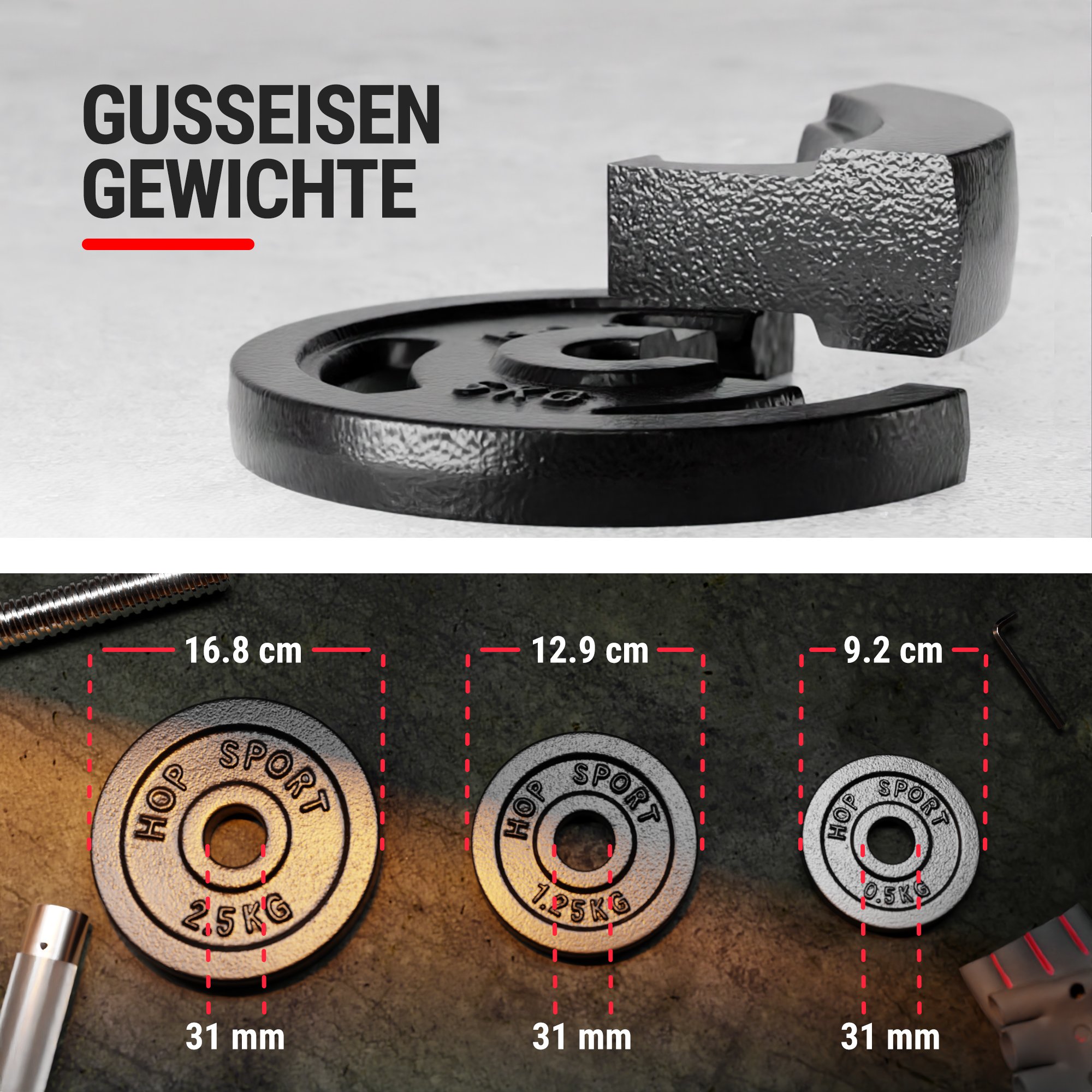 Giet Gewichten 2x15 kg