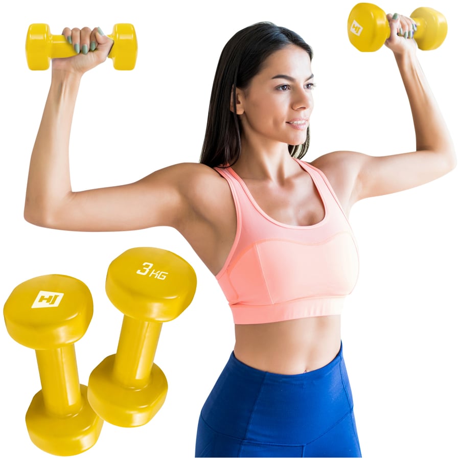 Kurzhantel 2er Set aus Vinyl 2x