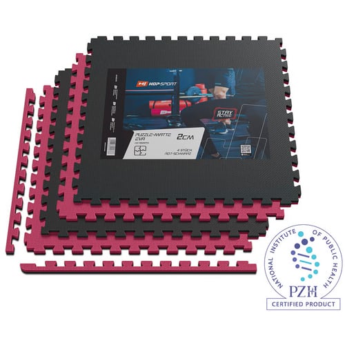 Mata puzzle EVA 2cm czarno/czer