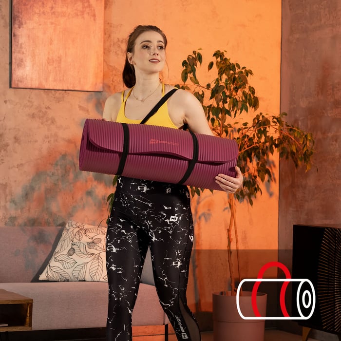fitnessmat met draagriem