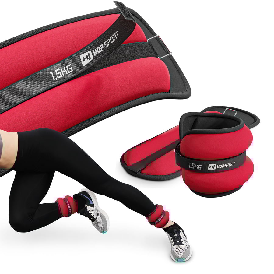 Gewichtsmanschetten 2x1,5kg rot