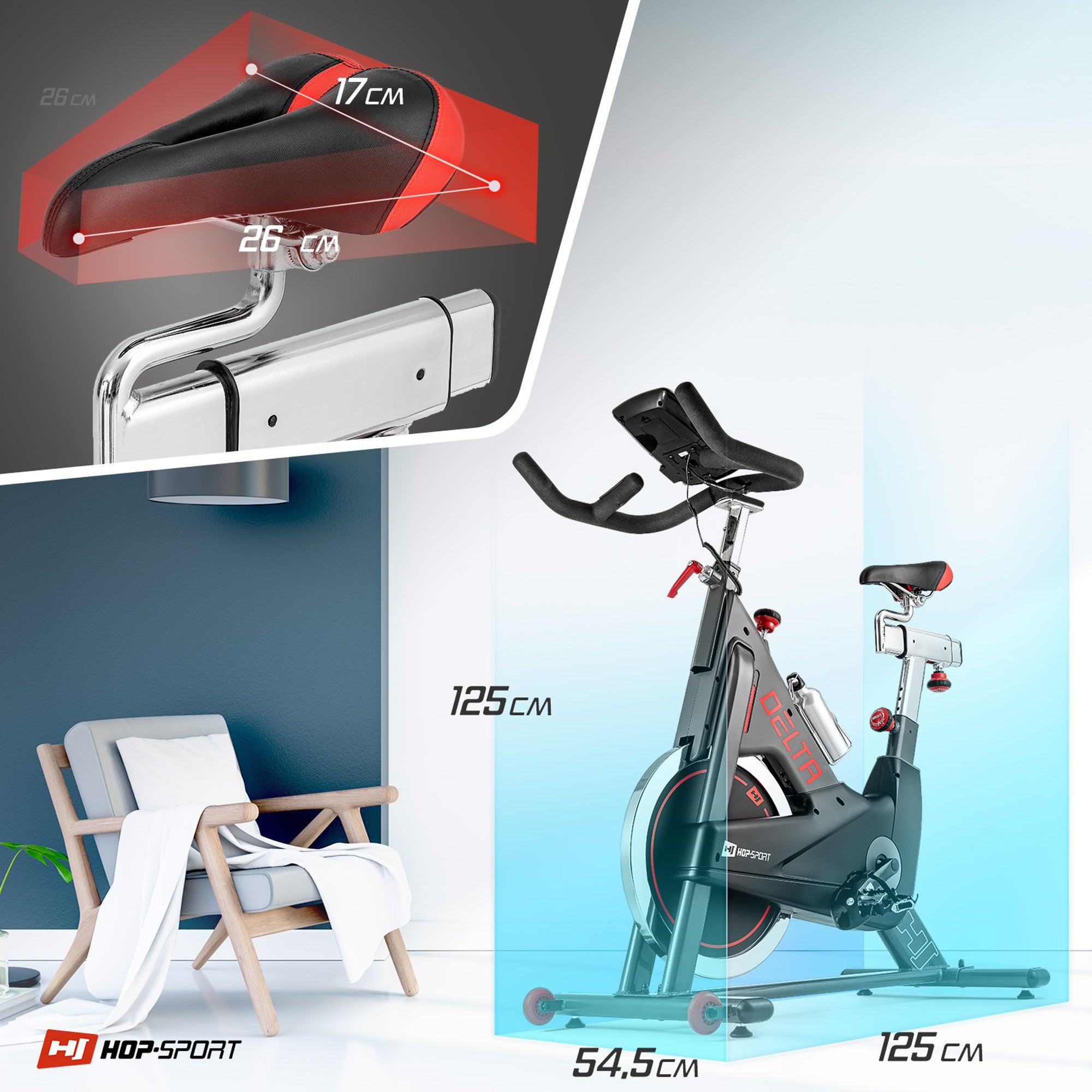 Technische gegevens van de Indoor Bike HS-065ic Delta 