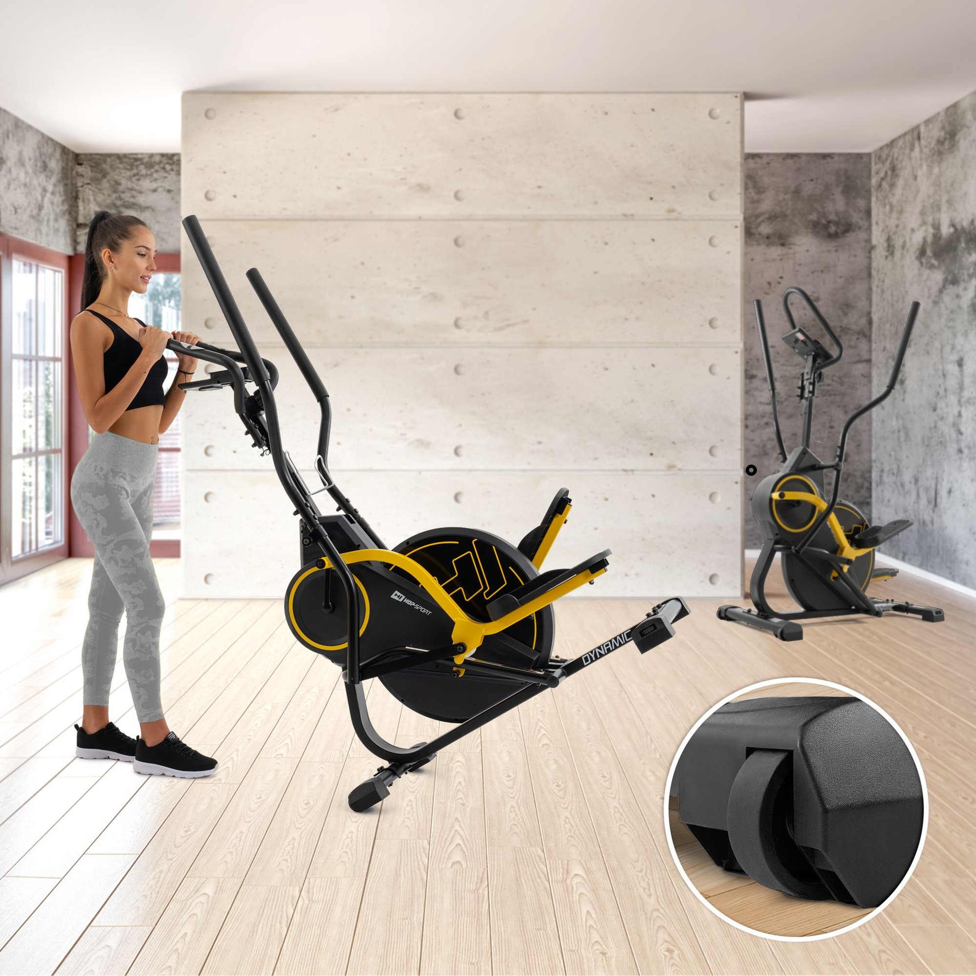 Praktische transportwielen bij 450B Dynamic