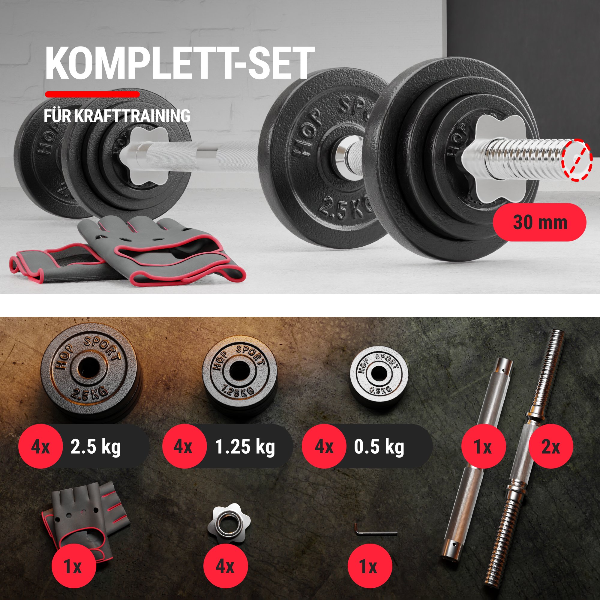 Compleet Set 2x15 kg