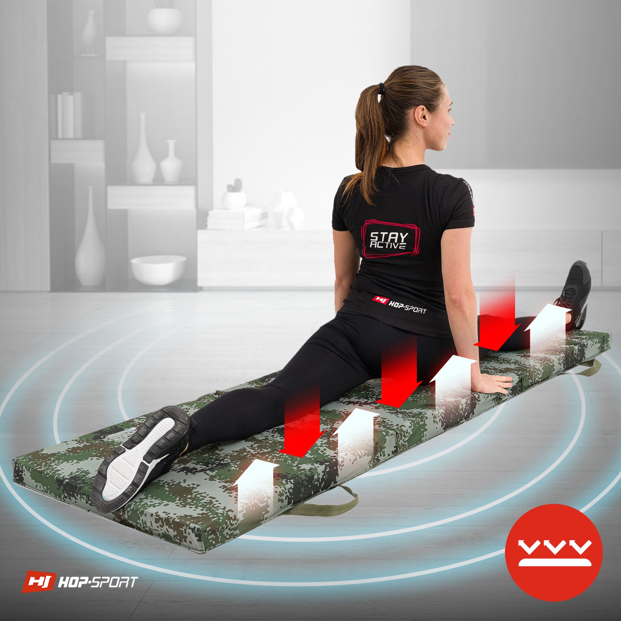 Duurzame turnmat camouflagepatroon
