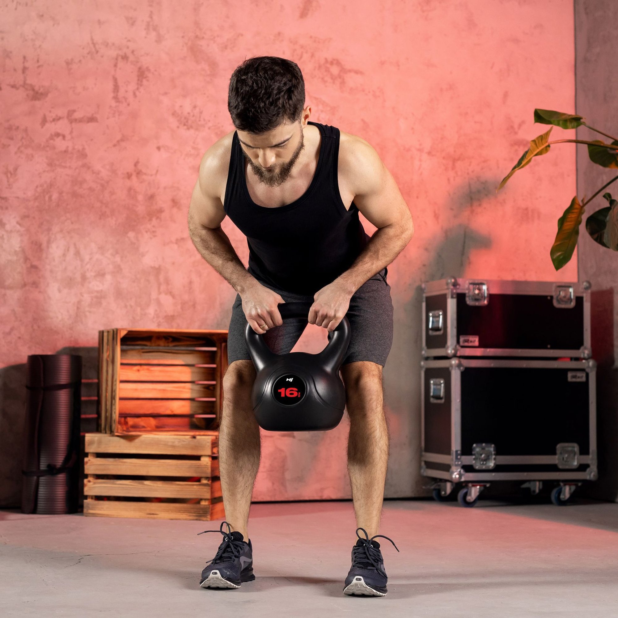 Training met 16 kg kettlebell