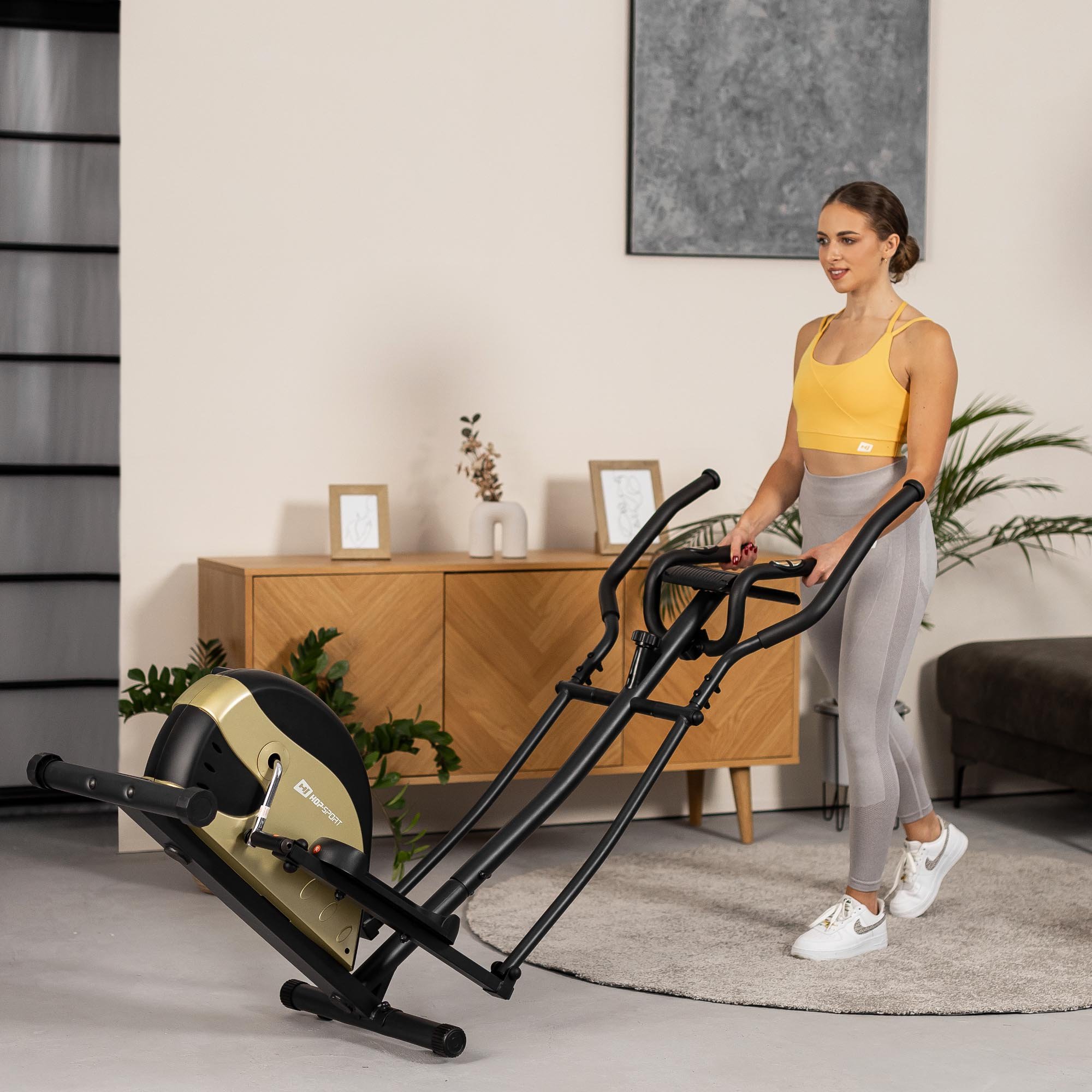Crosstrainer met transportwielen