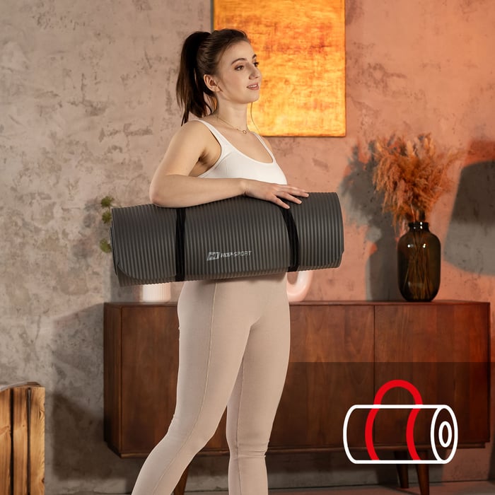 fitnessmat met draagriem