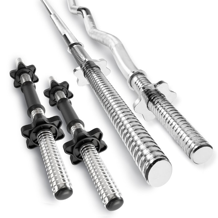 Hantelset 165kg + Hantelbank HS