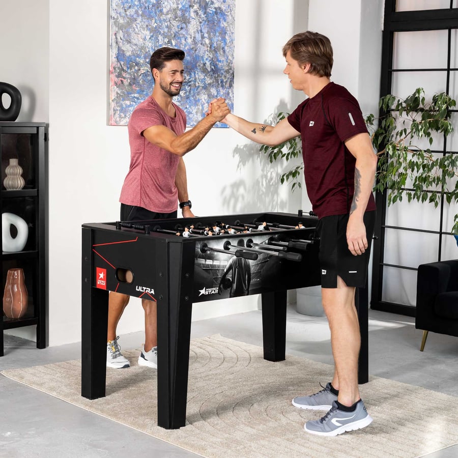 Tischkicker ULTRA- schwarz/weiß