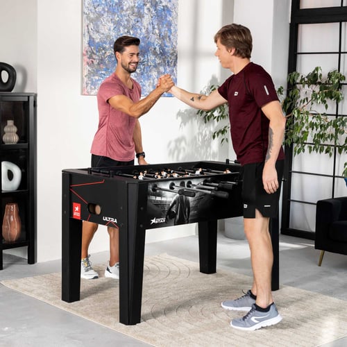 Tischkicker ULTRA- schwarz/weiß