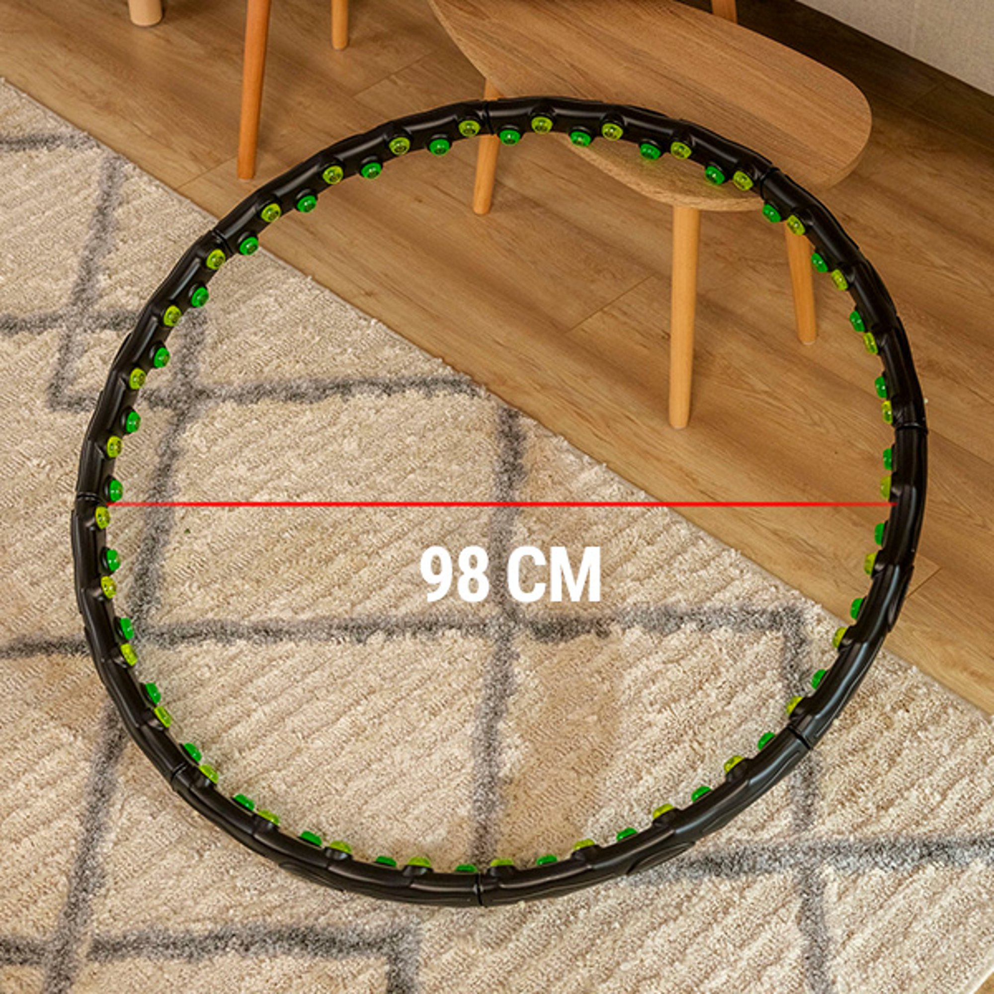 Afmetingen van de Hula Hoop groen