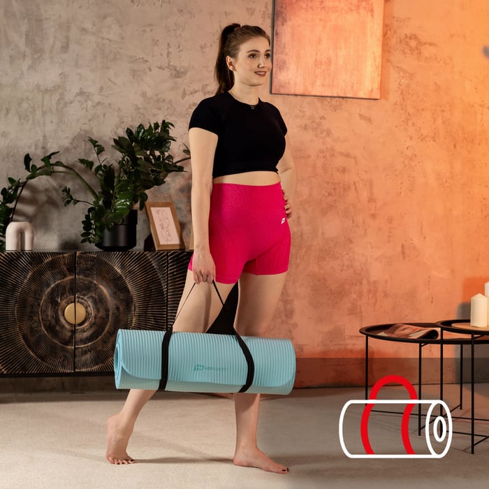 fitnessmat met draagriem