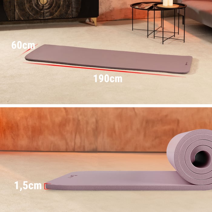 afmetingen van de yogamat van Hop-Sport