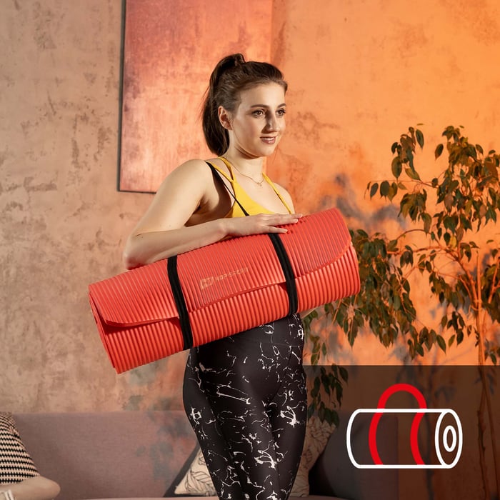 fitnessmat met draagriem