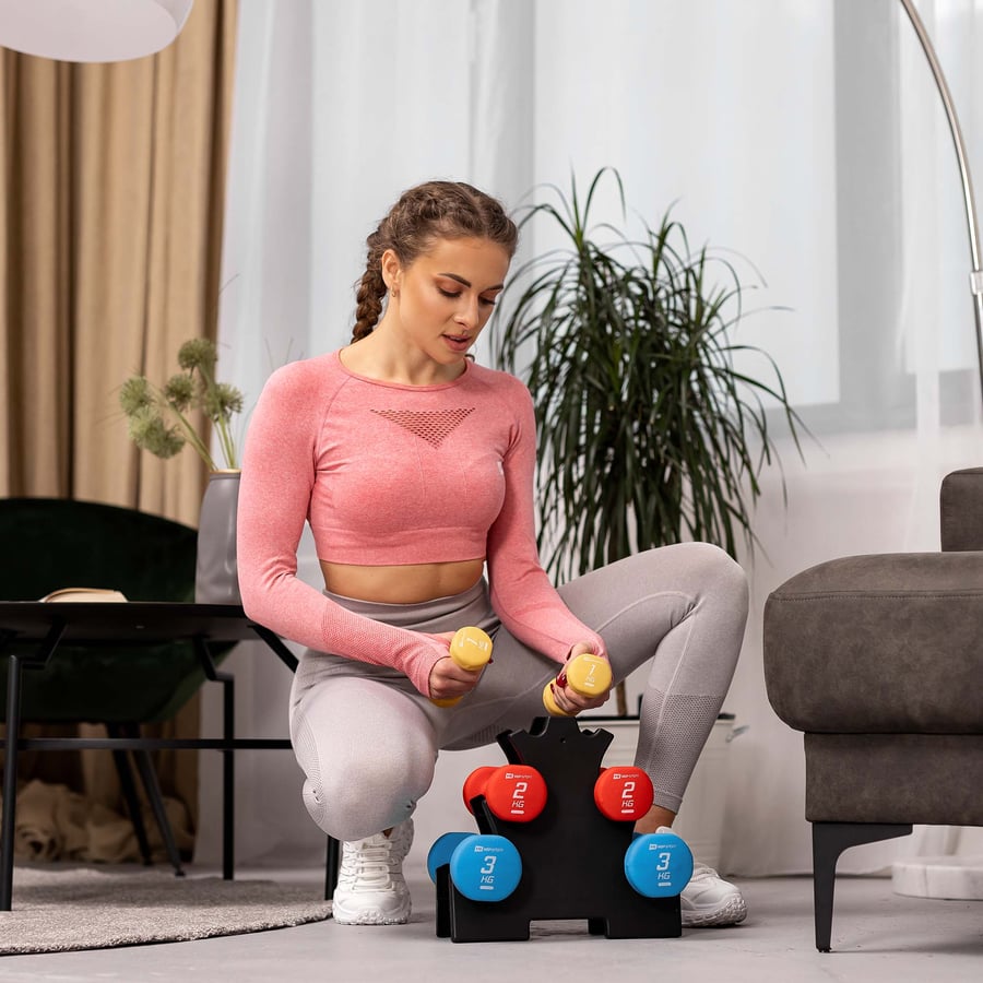 Zestaw hantelek winylowych okrą