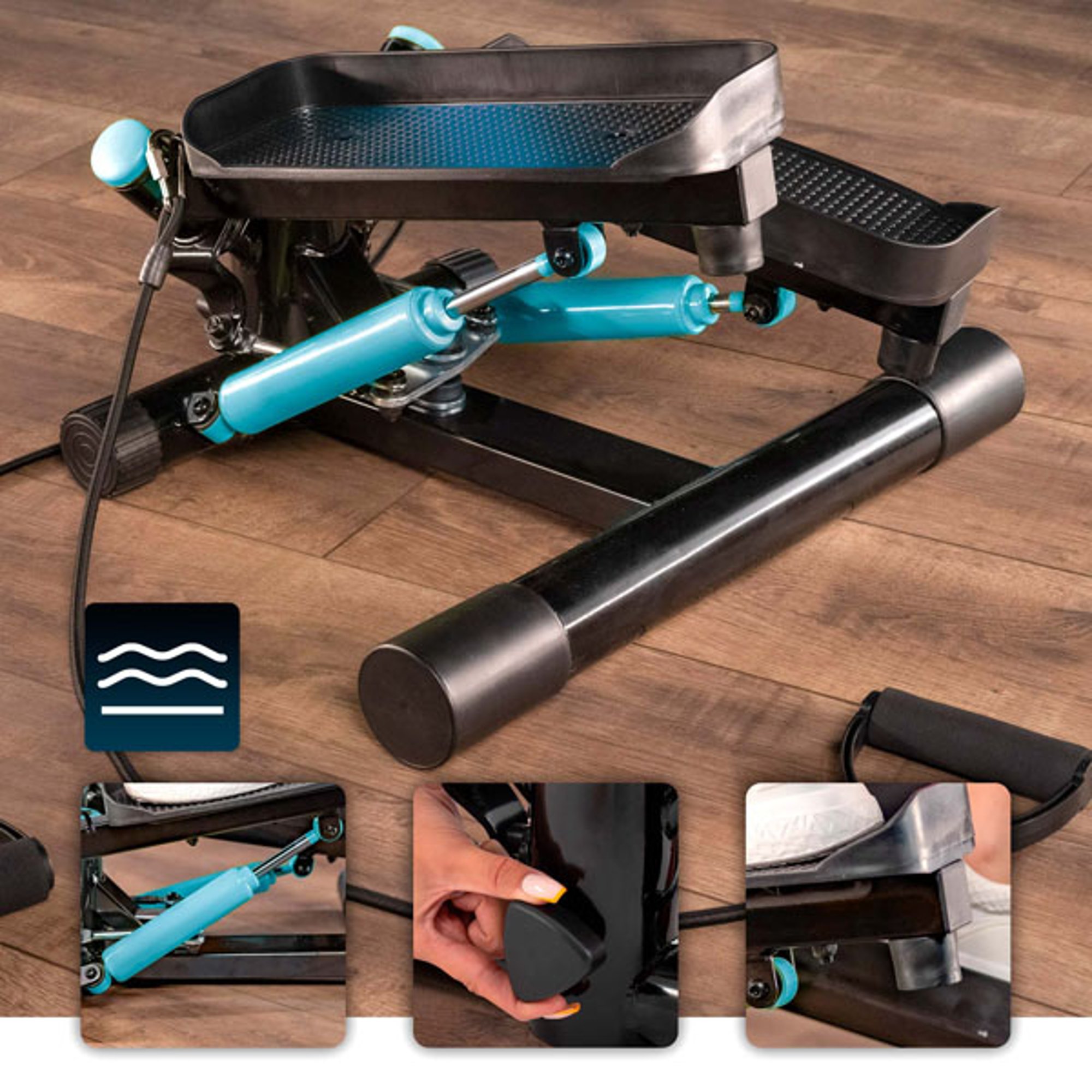Veiligheid bij het trainen met de antislip pedalen - Stepper 035S Swing van Hop-Sport
