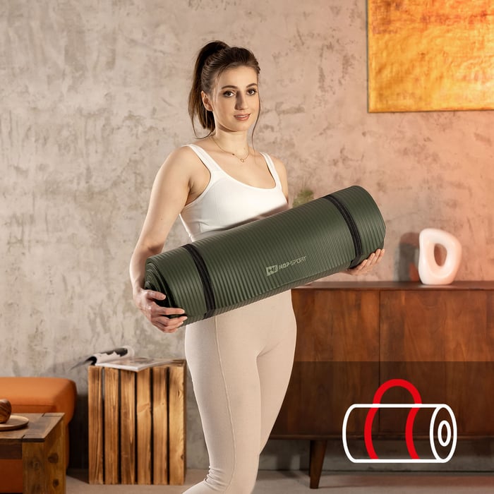 yogamat met draagriem