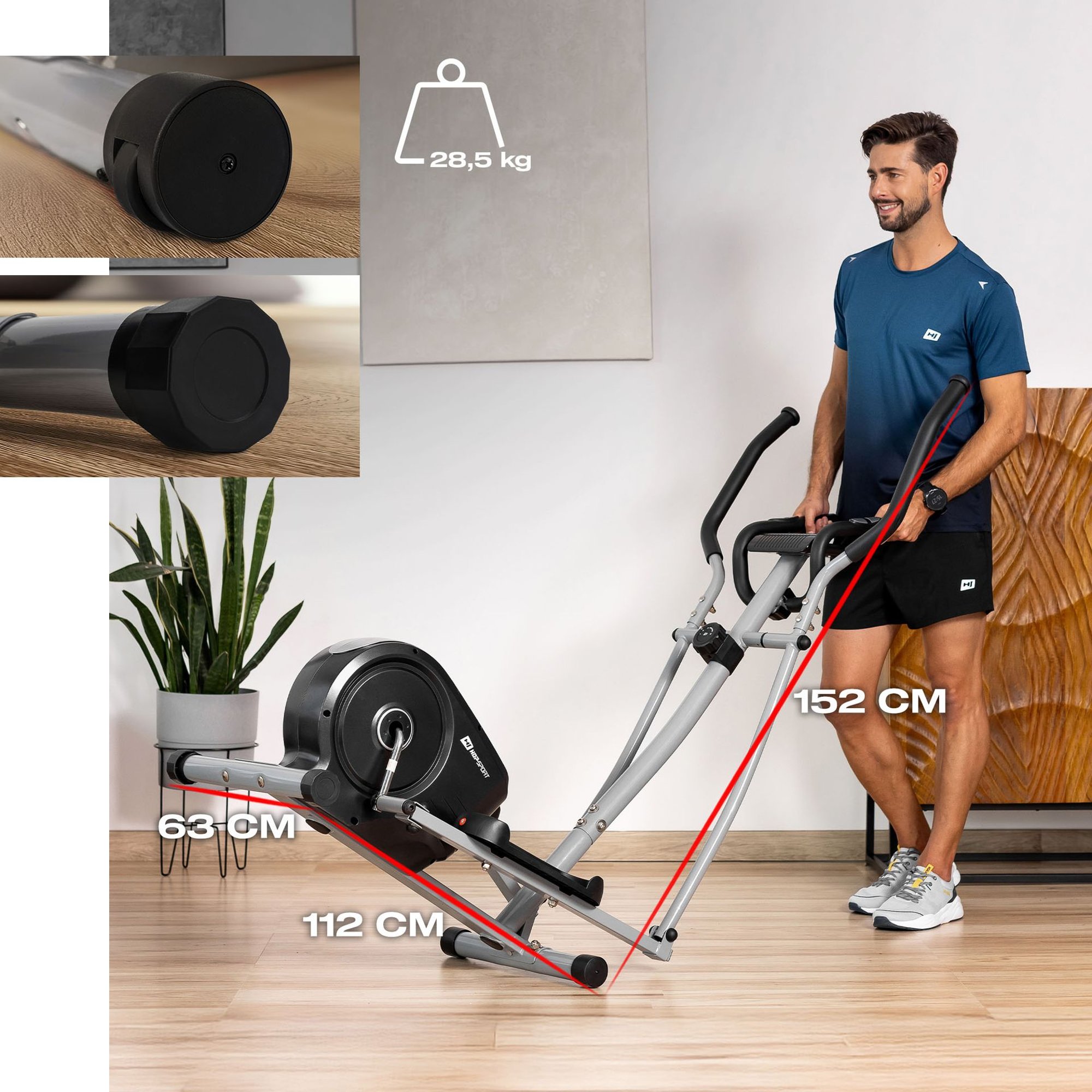 Verplaatsen met transportwielen