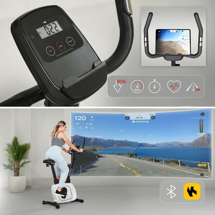 Trainingscomputer met Bluetooth en Kinomap-compatibiliteit
