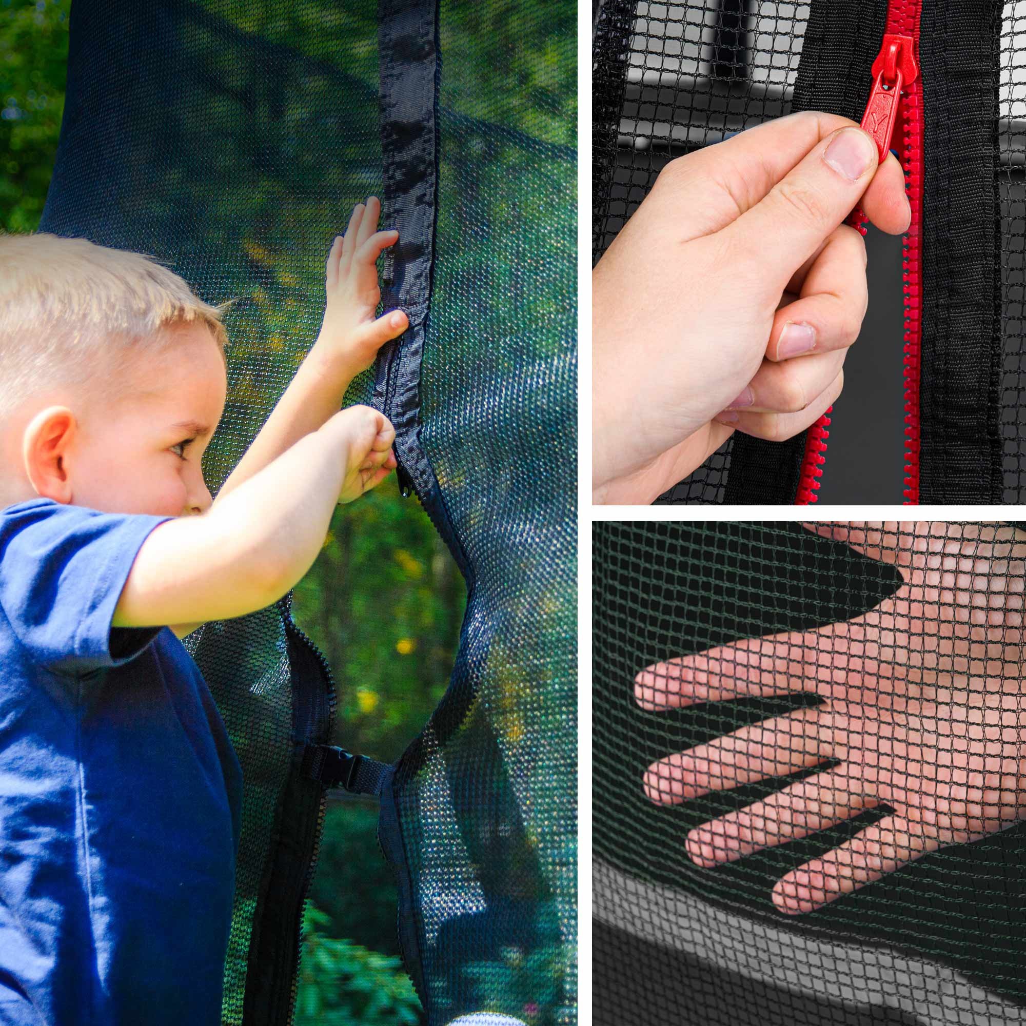 U-vormige trampolinepoten zorgen voor veiligheid en stabiliteit bij het springen