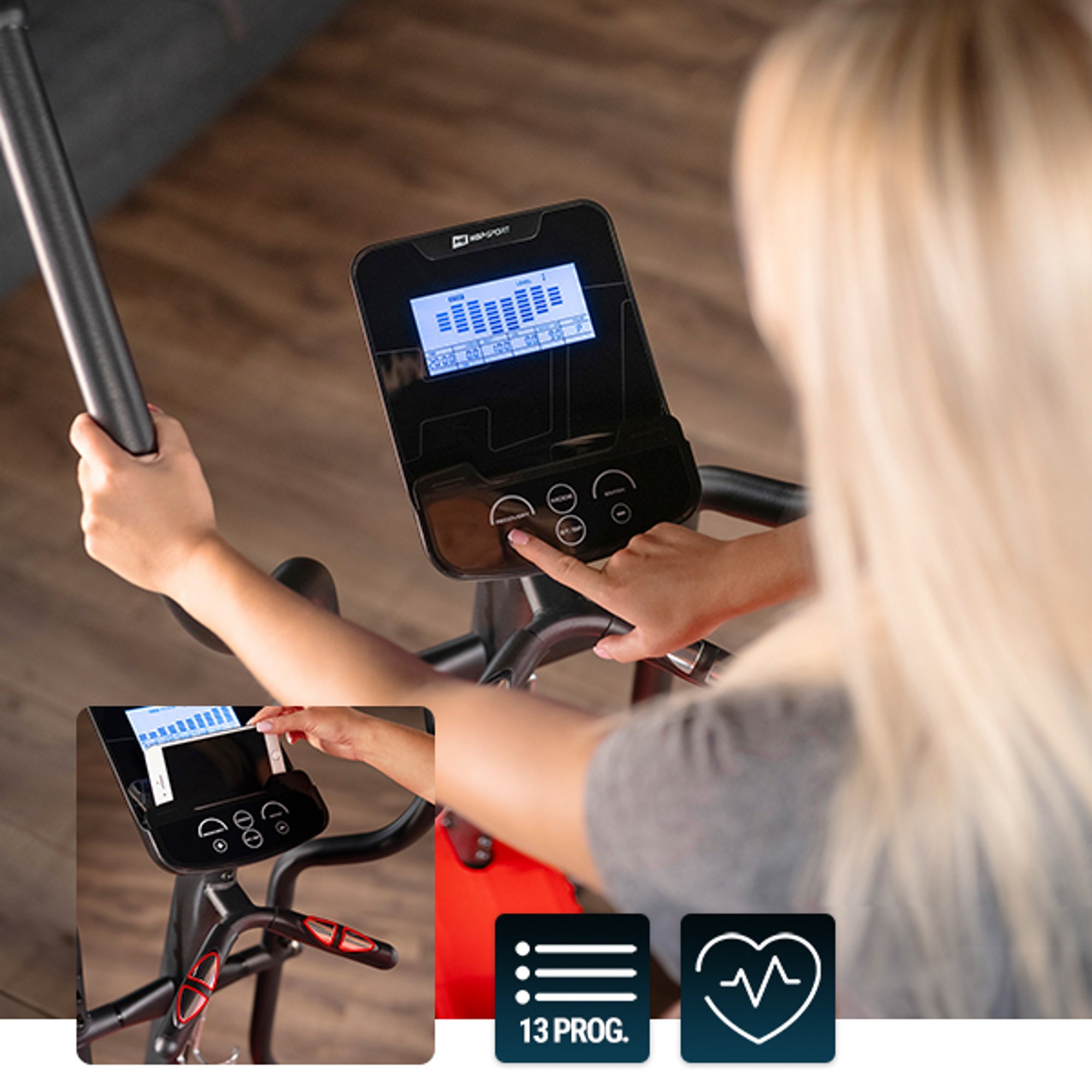Multifunctionele computer bij de Crosstrainer 070C Buzz