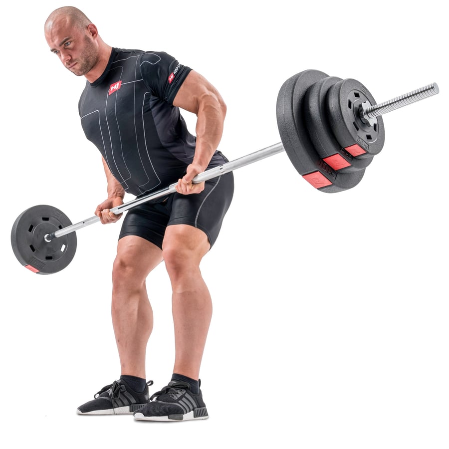 Hantelset 45 kg, SZ-Stange, Lan