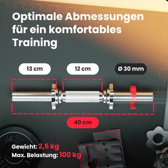 Set gietijzeren gewichten stang Hop-Sport Strong 76kg