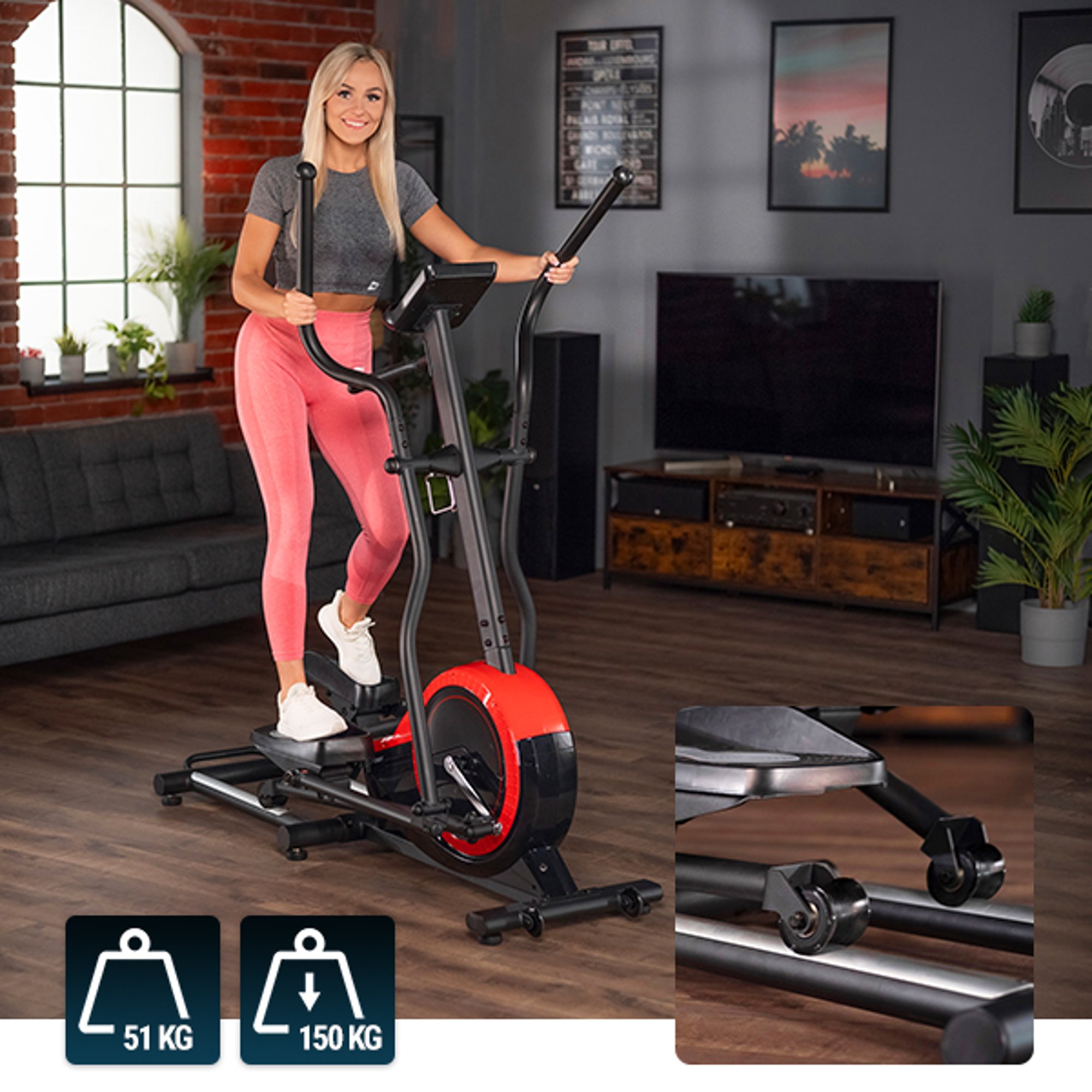 Stanggeleidingssysteem bij de Crosstrainer 070C Buzz