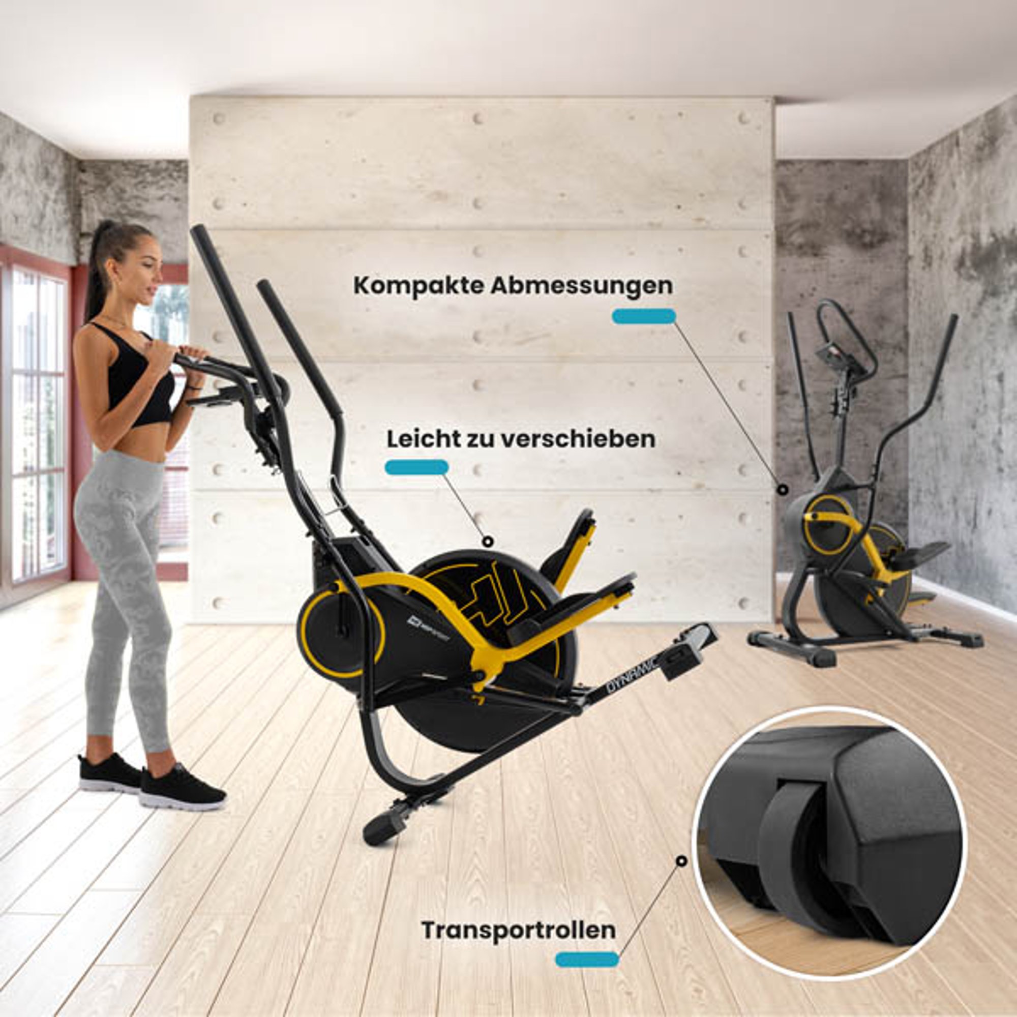 Praktische transportwielen bij 450B Dynamic