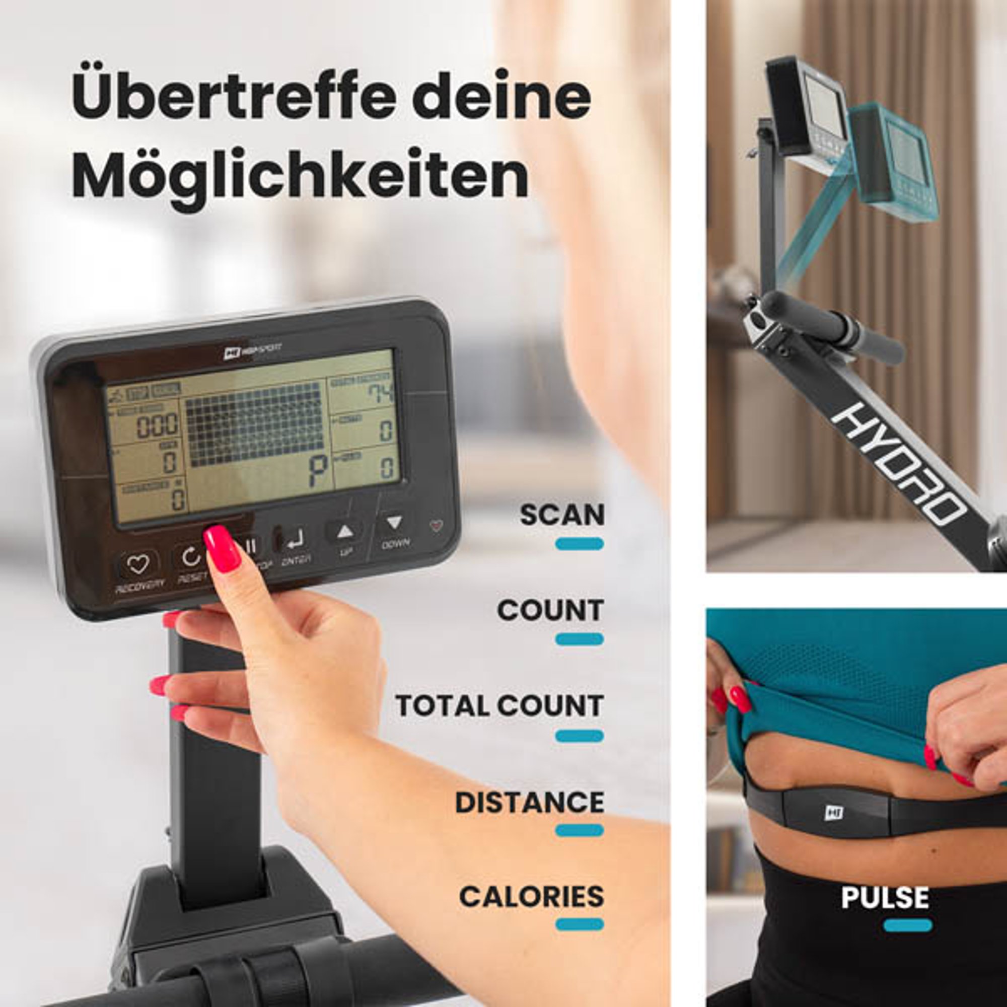 Multifunctionele trainingscomputer bij 160WR Hydro