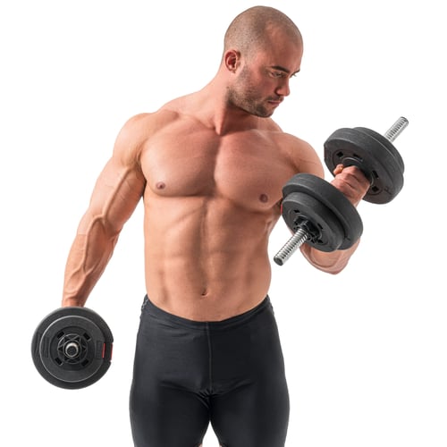 Hantelset 36 kg, SZ-Stange, 2 K