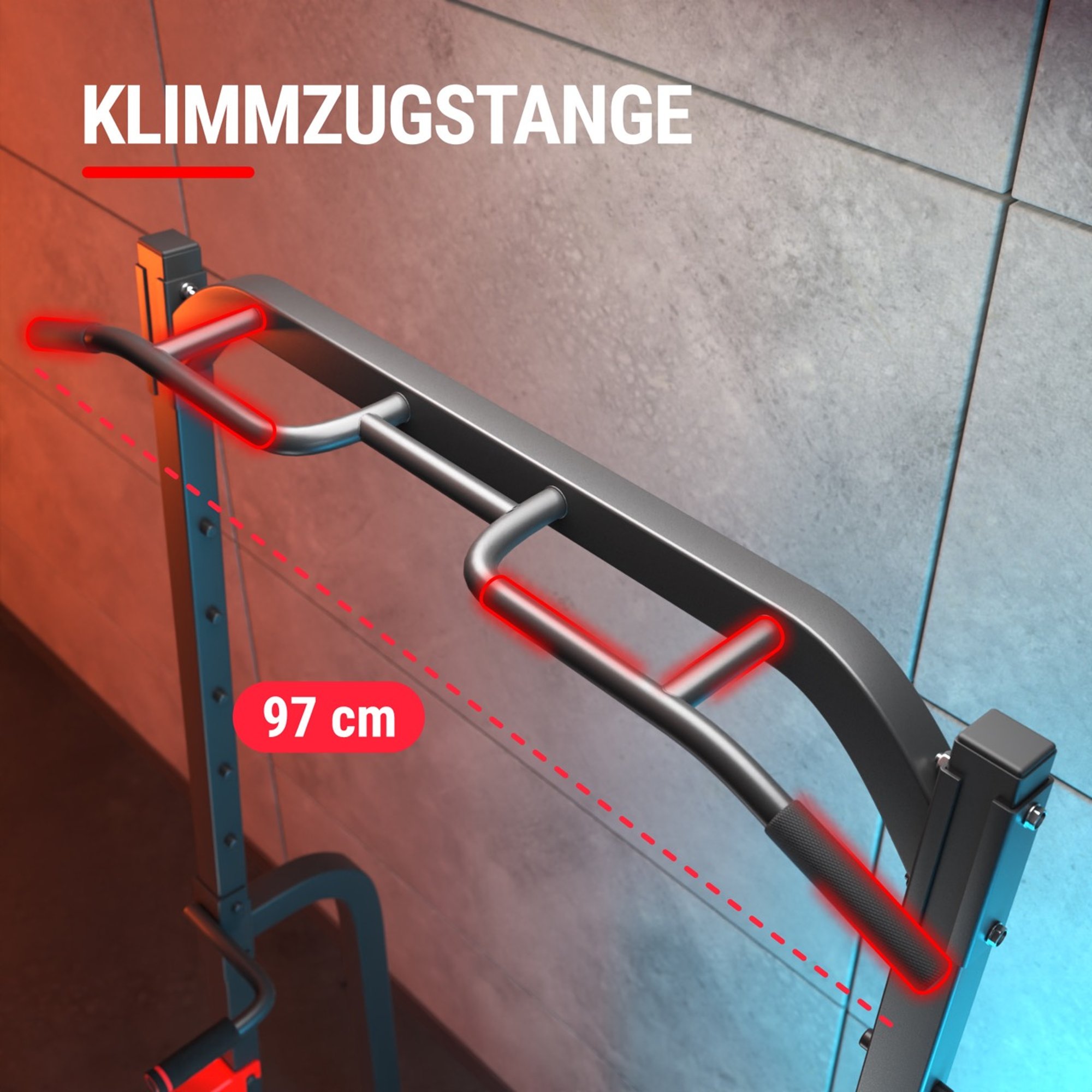 Optrekstang met verschillende gripvarianten bij HS-1014K
