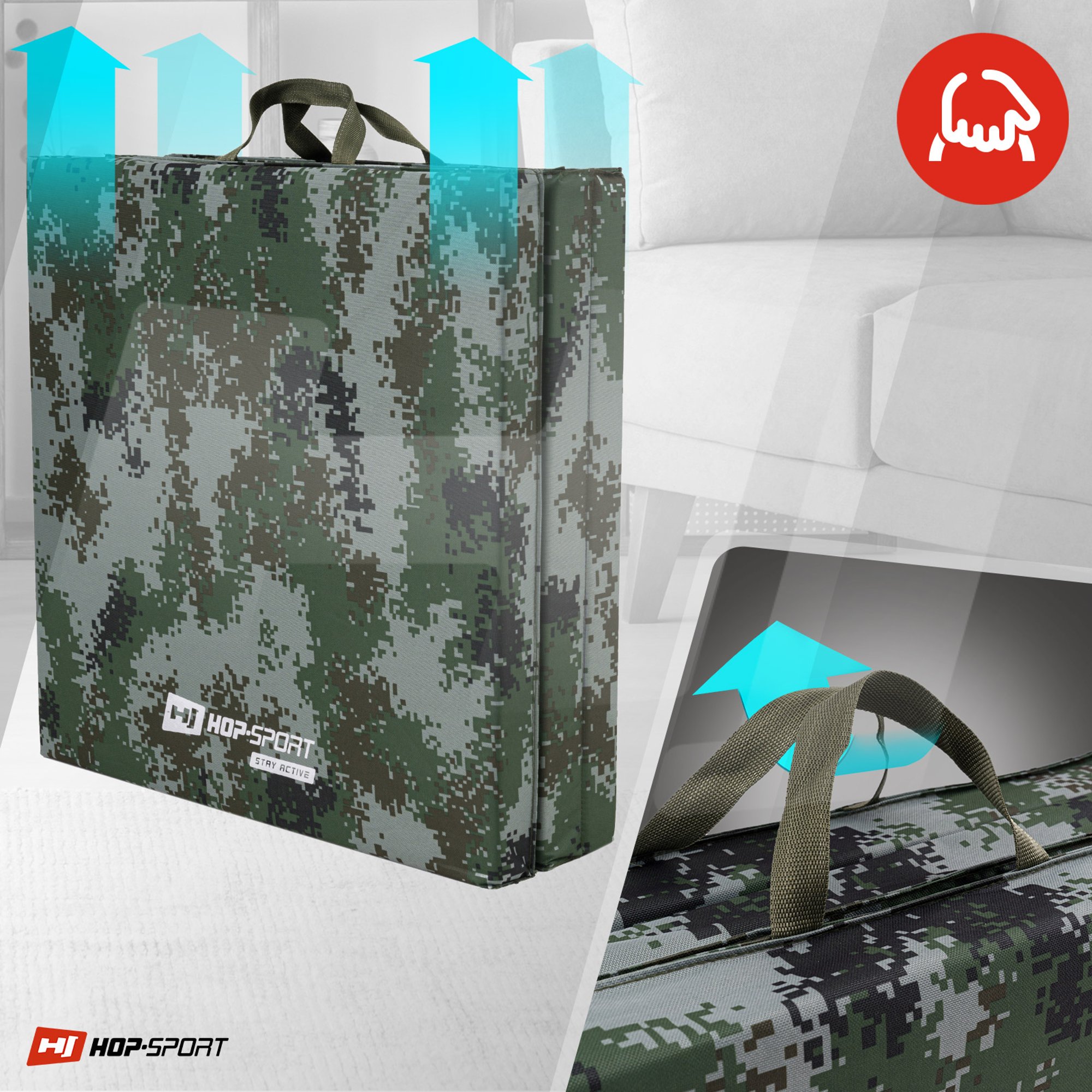 Transportgrepen turnmat camouflagepatroon