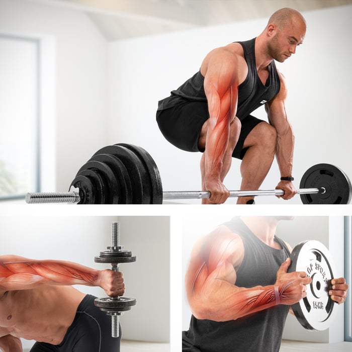 gietijzeren gewichten voor barbell, dumbbell en vrije training
