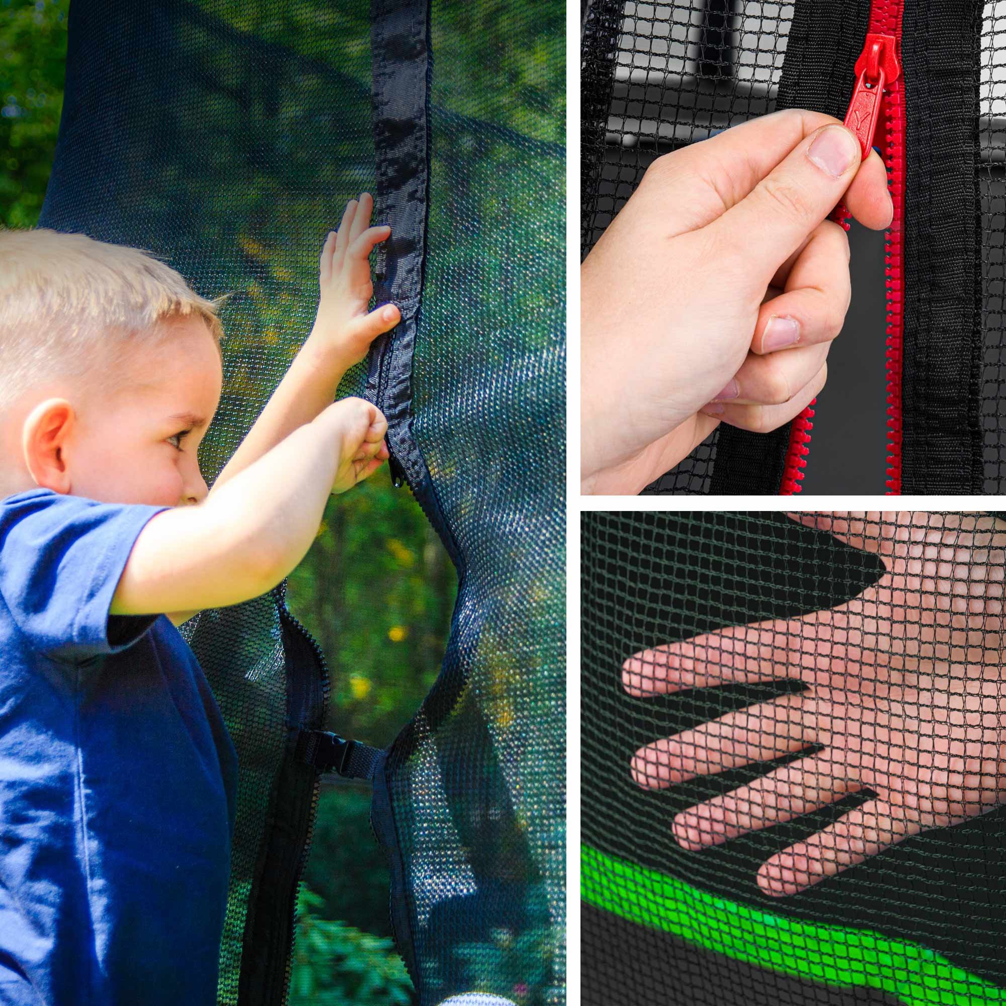U-vormige trampolinepoten zorgen voor veiligheid en stabiliteit tijdens het springen
