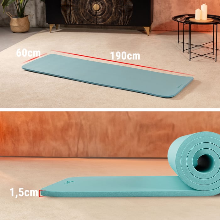 fitnessmat met afmetingen