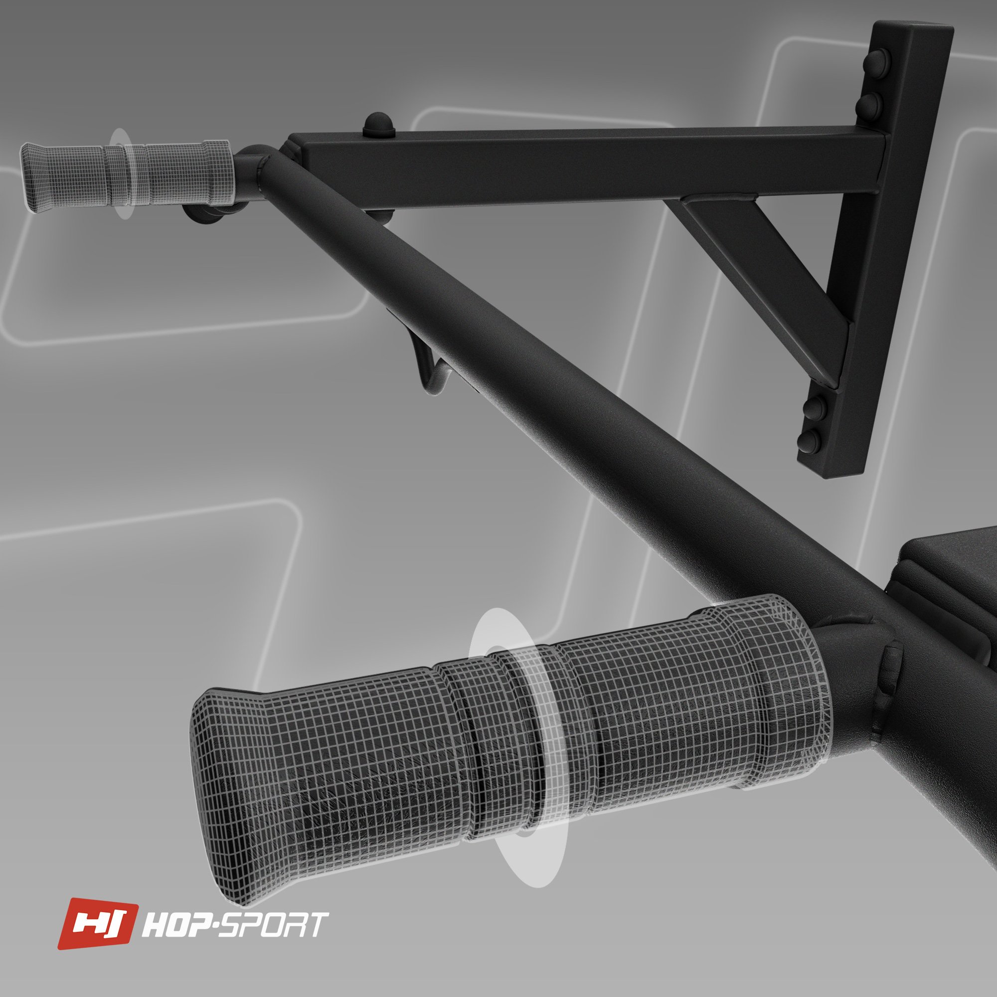 4 antisliphandgrepen van PVC bij HS-2003K voor een veilige training