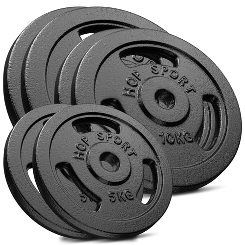 69kg Guss Hantelset Langhantel