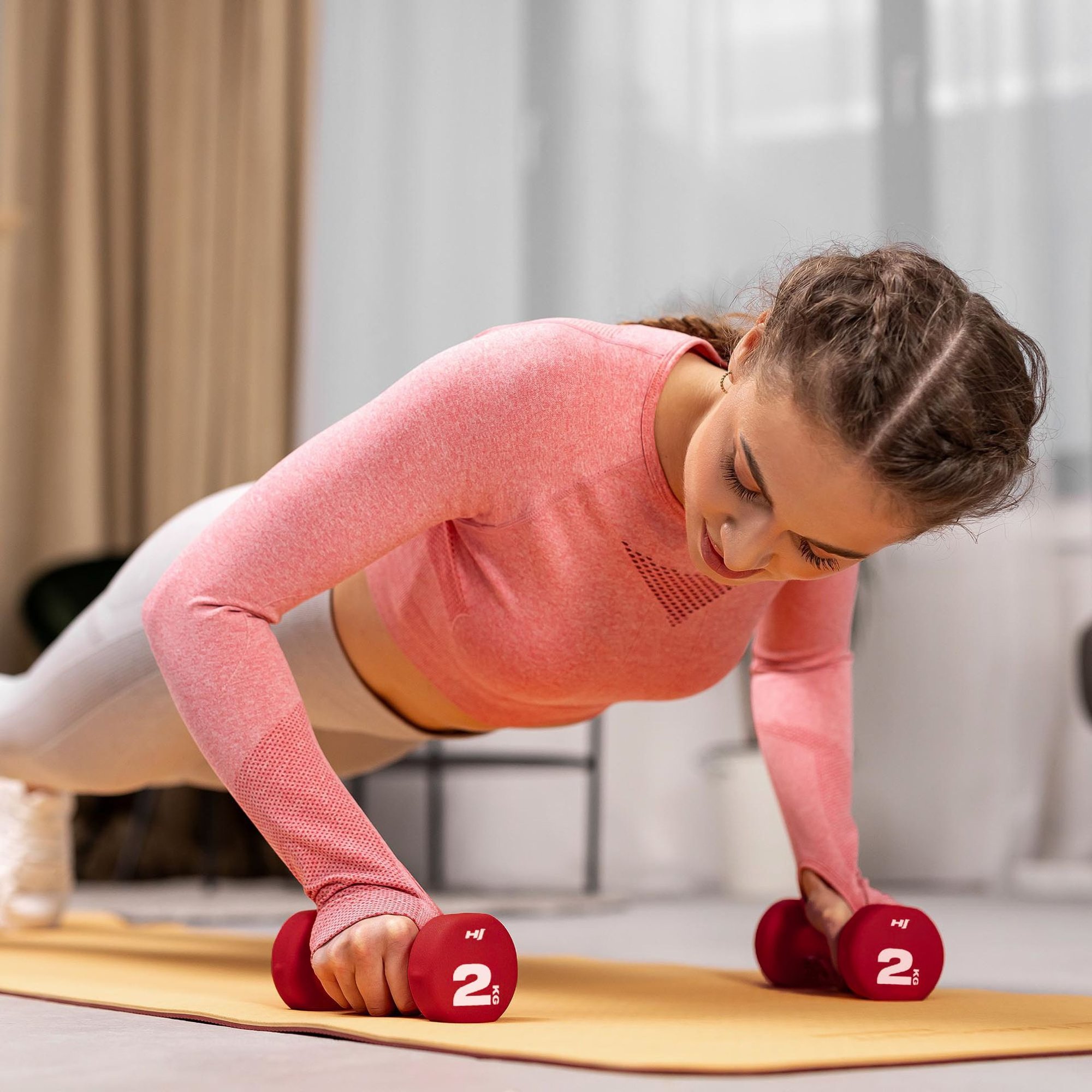 Push-up met dumbbells