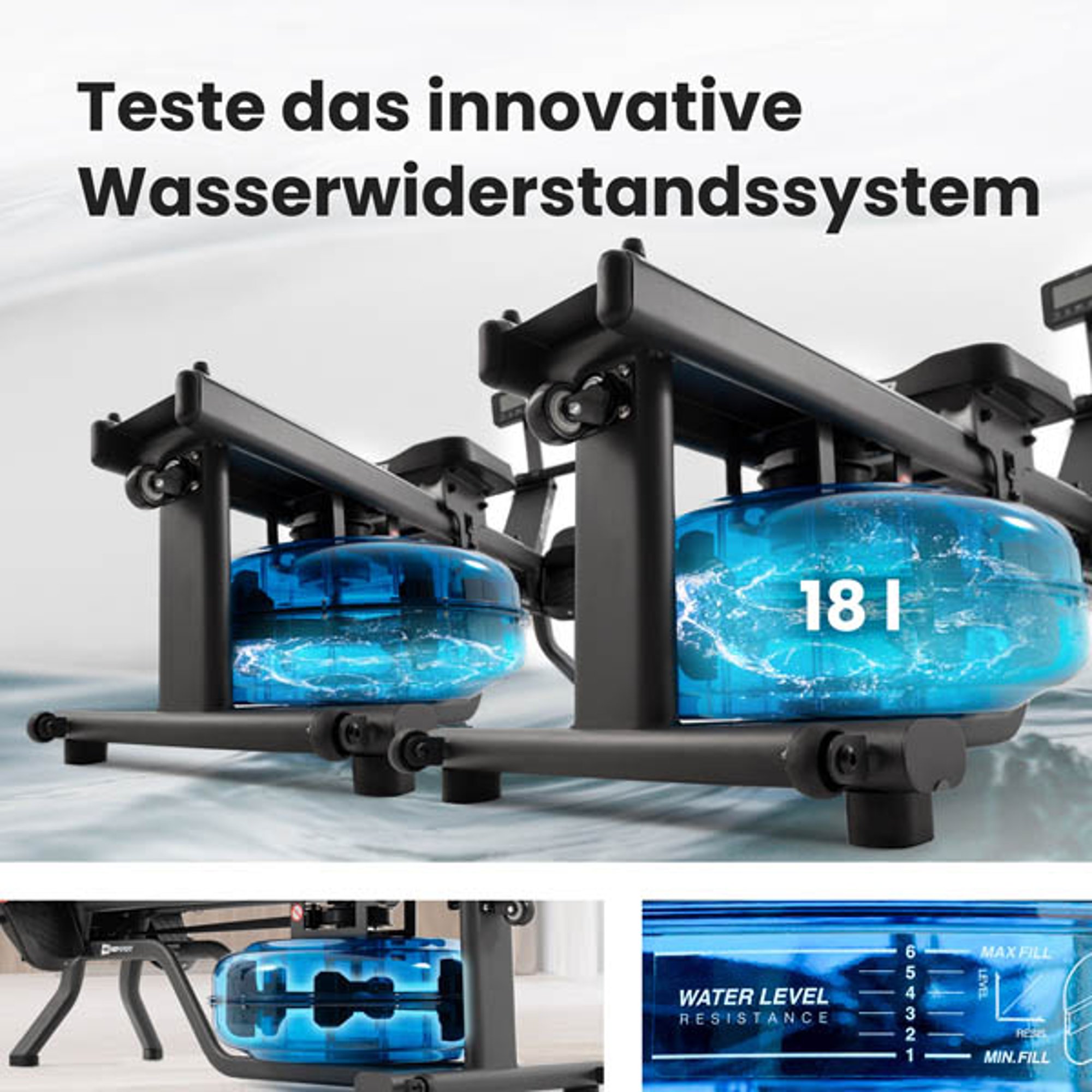 Weerstandssysteem bij Roeimachine 160WR