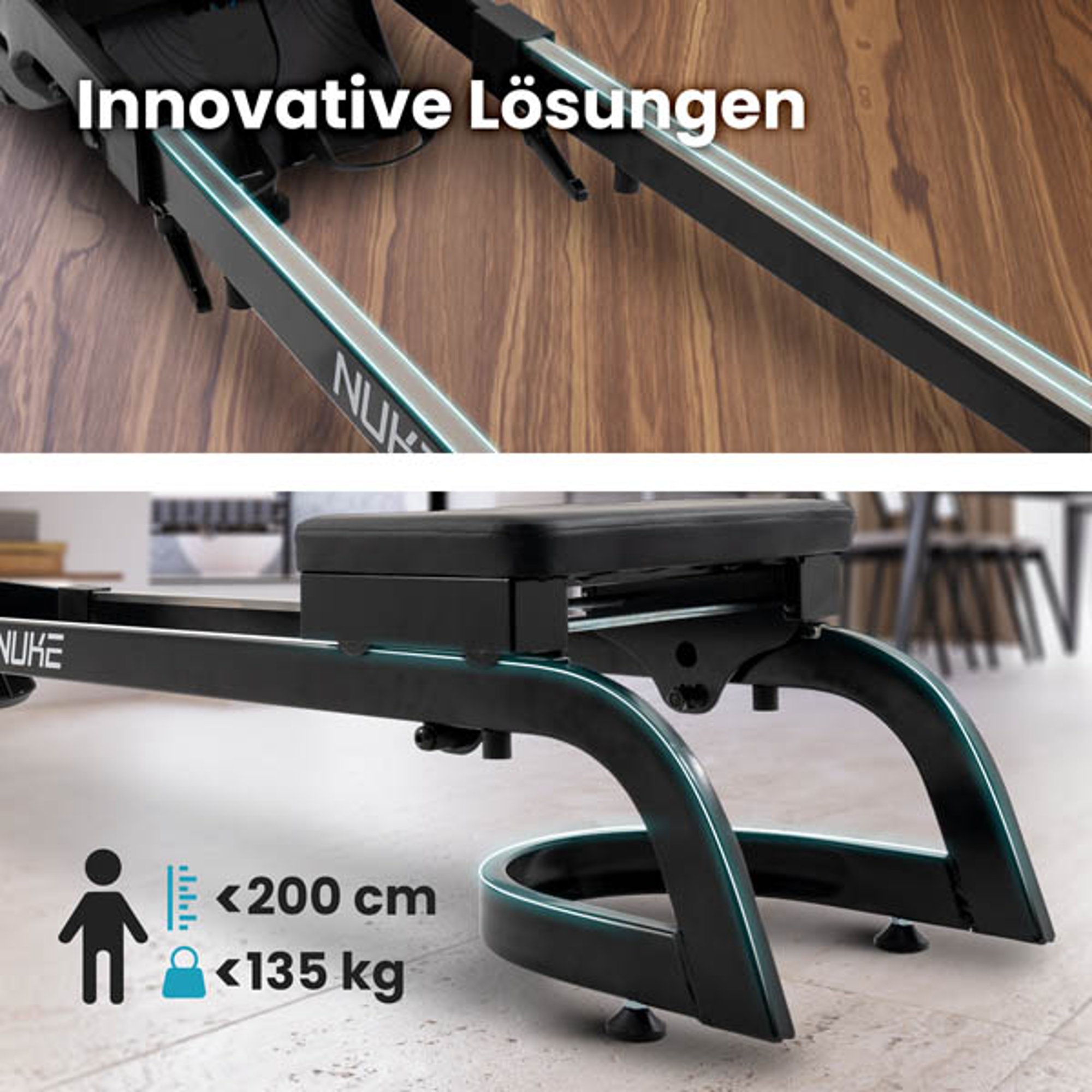Aluminium dubbele glijrail bij HS-075R Nuke 