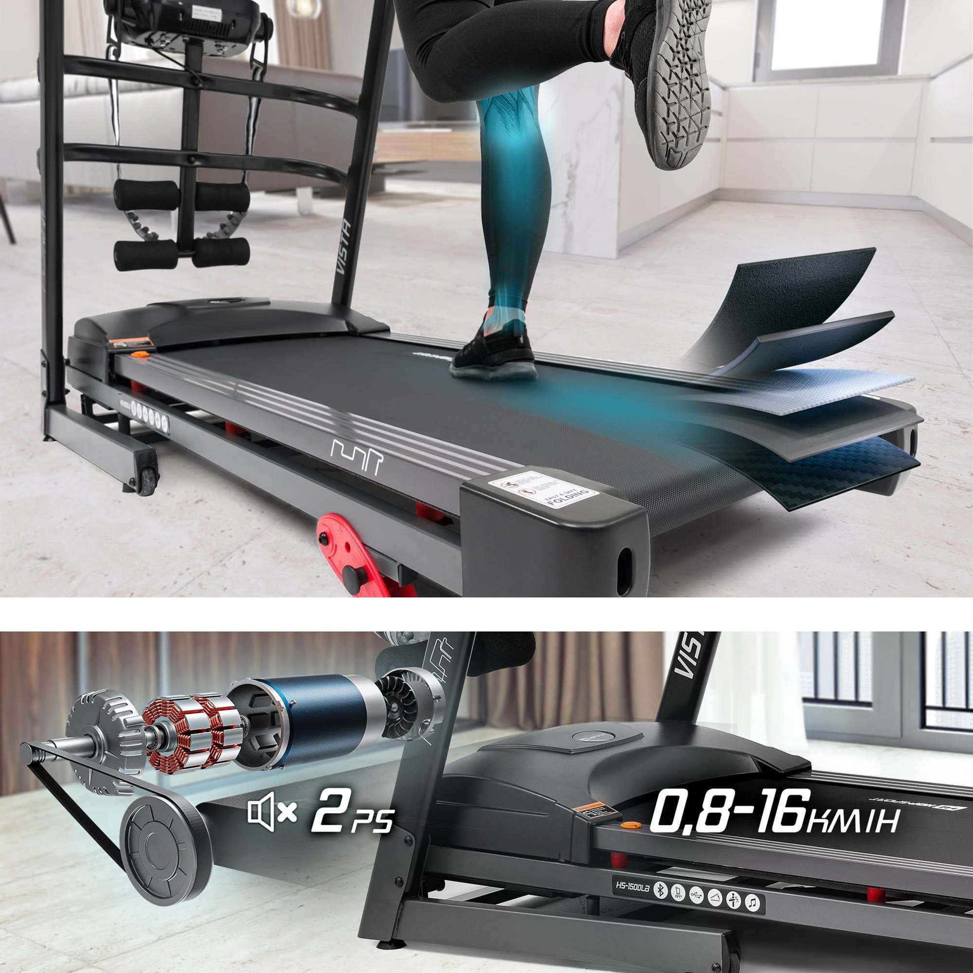 Loopvlak van 42x115 cm bij loopband HS-1500LB Vista