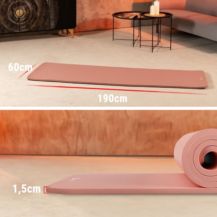 fitnessmat met afmetingen