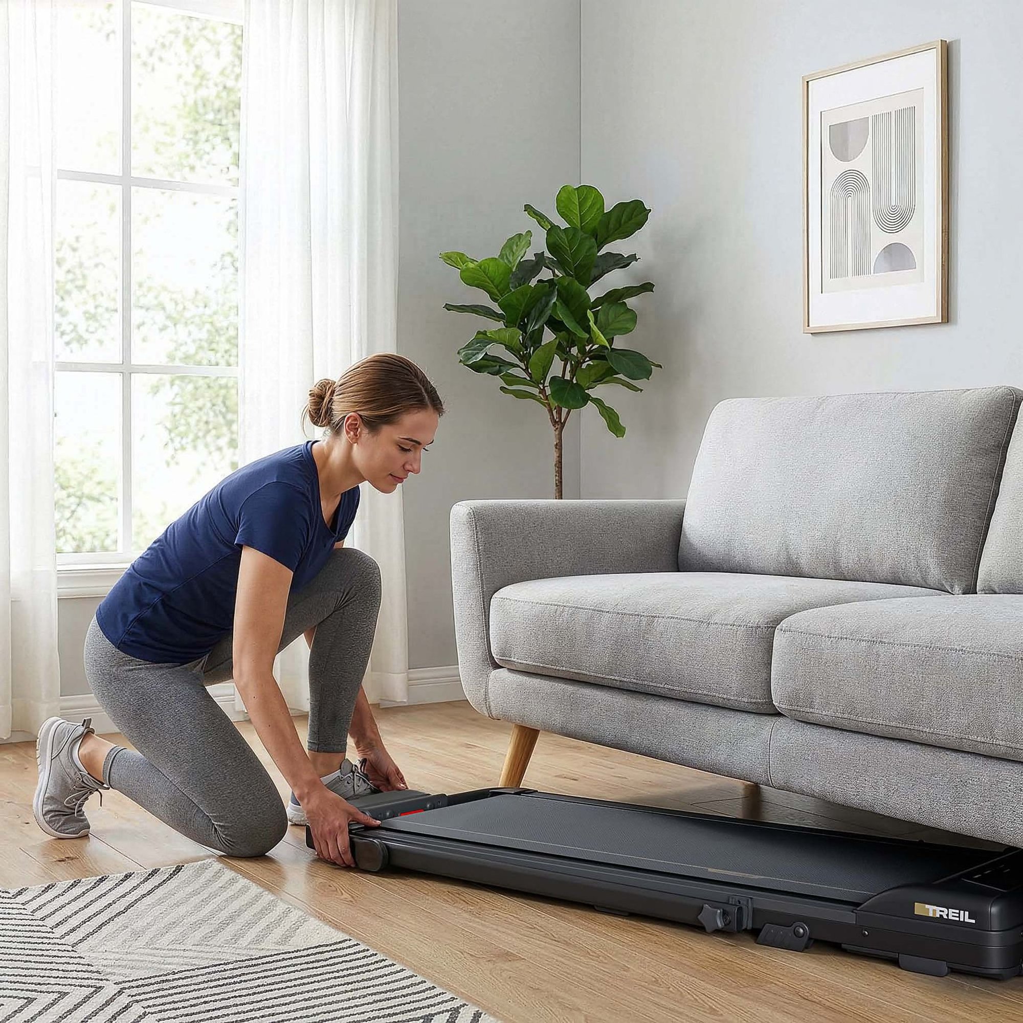 Ruimtebesparende loopband