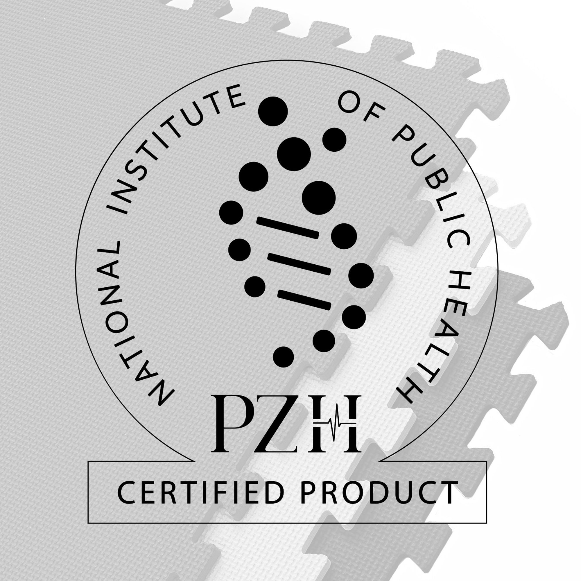 Onze puzzelmatten HS-A010PM hebben het NIZP PZH-certificaat