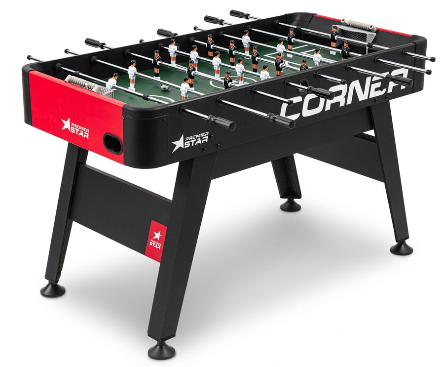 Tischkicker CORNER- schwarz-rot