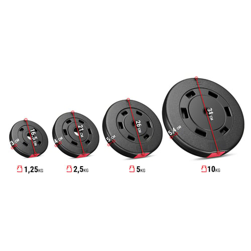 Hantelset 56 kg: SZ Stange, 2 K
