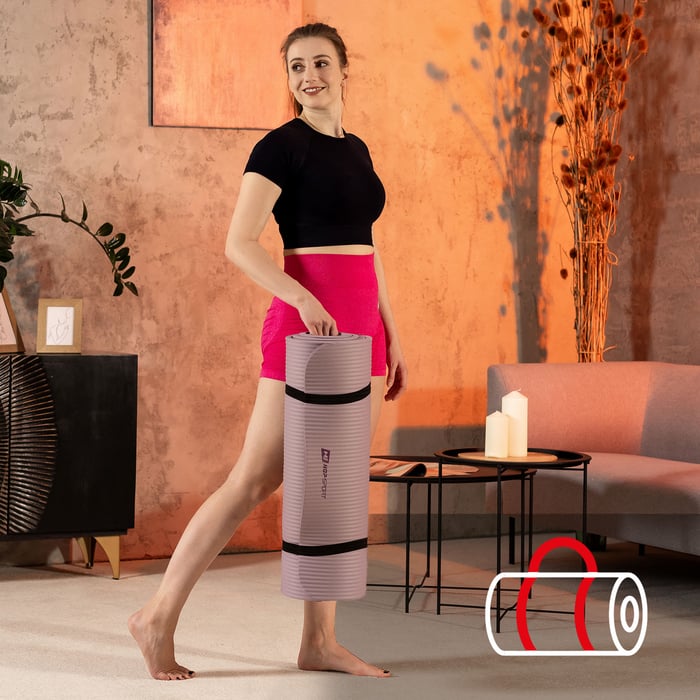 fitnessmat met draagriem
