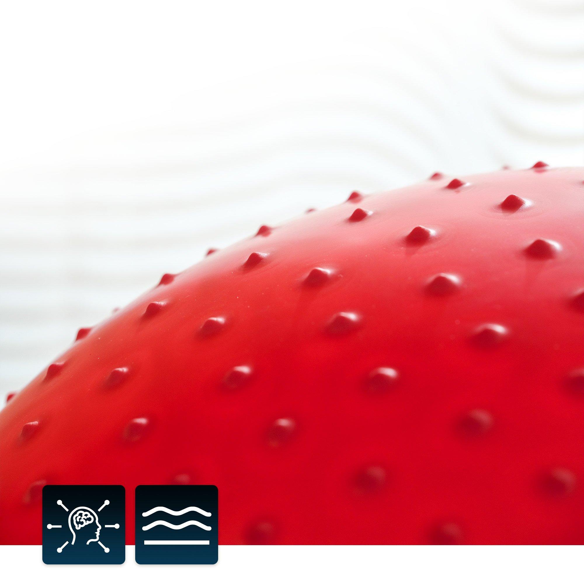 Noppen op de bal rood